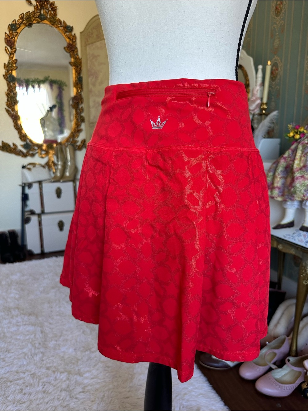 DISNEY PRINCESS Jasmine Red inspired ATHLETIC SKORT crowned athletics - Picture 4 of 10